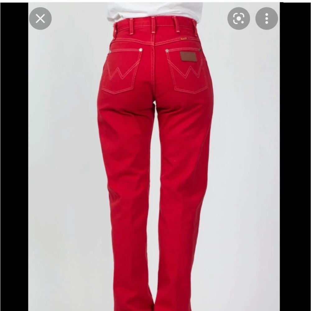 Final price* 80s Wrangler Jeans in cherry red - Picture 2 of 9